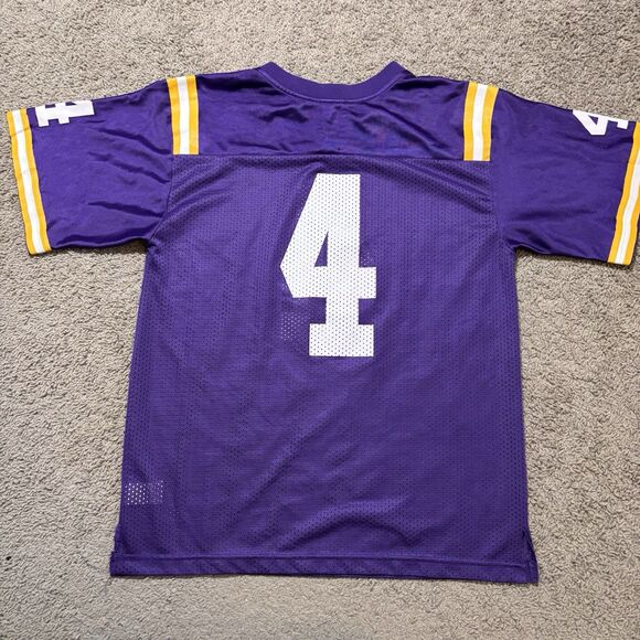 Vintage Nike Team LSU Tigers Purple NCAA College Football Jersey Youth Large - Picture 7 of 7
